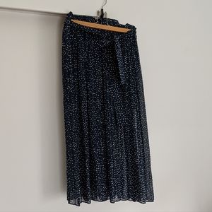 Blue polka dot skirt